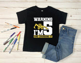 Warning I'm 5 and Crushing It Tshirt