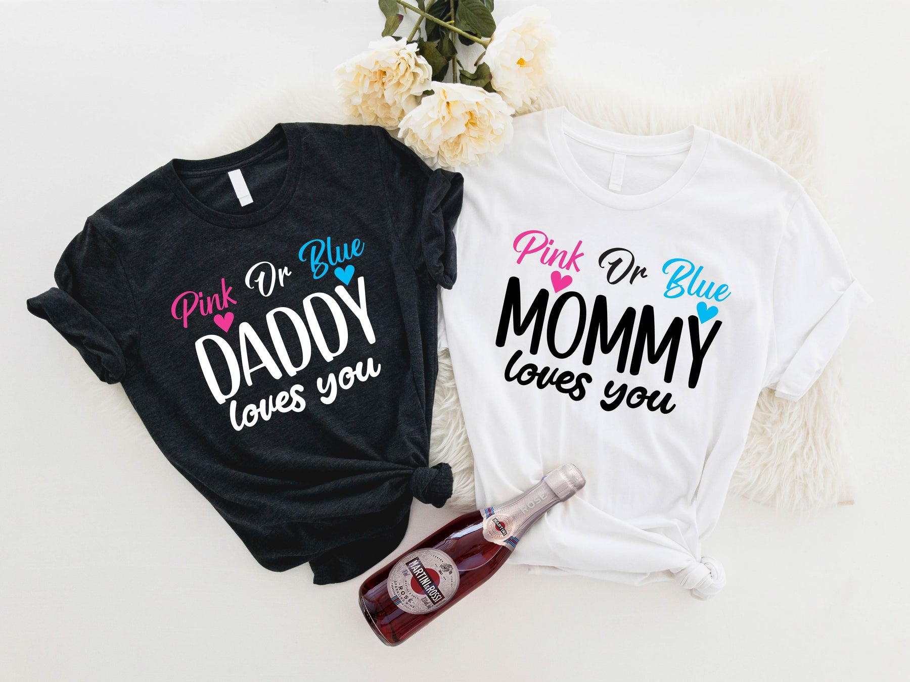 Pink Or Blue Mommy Loves You Shirts