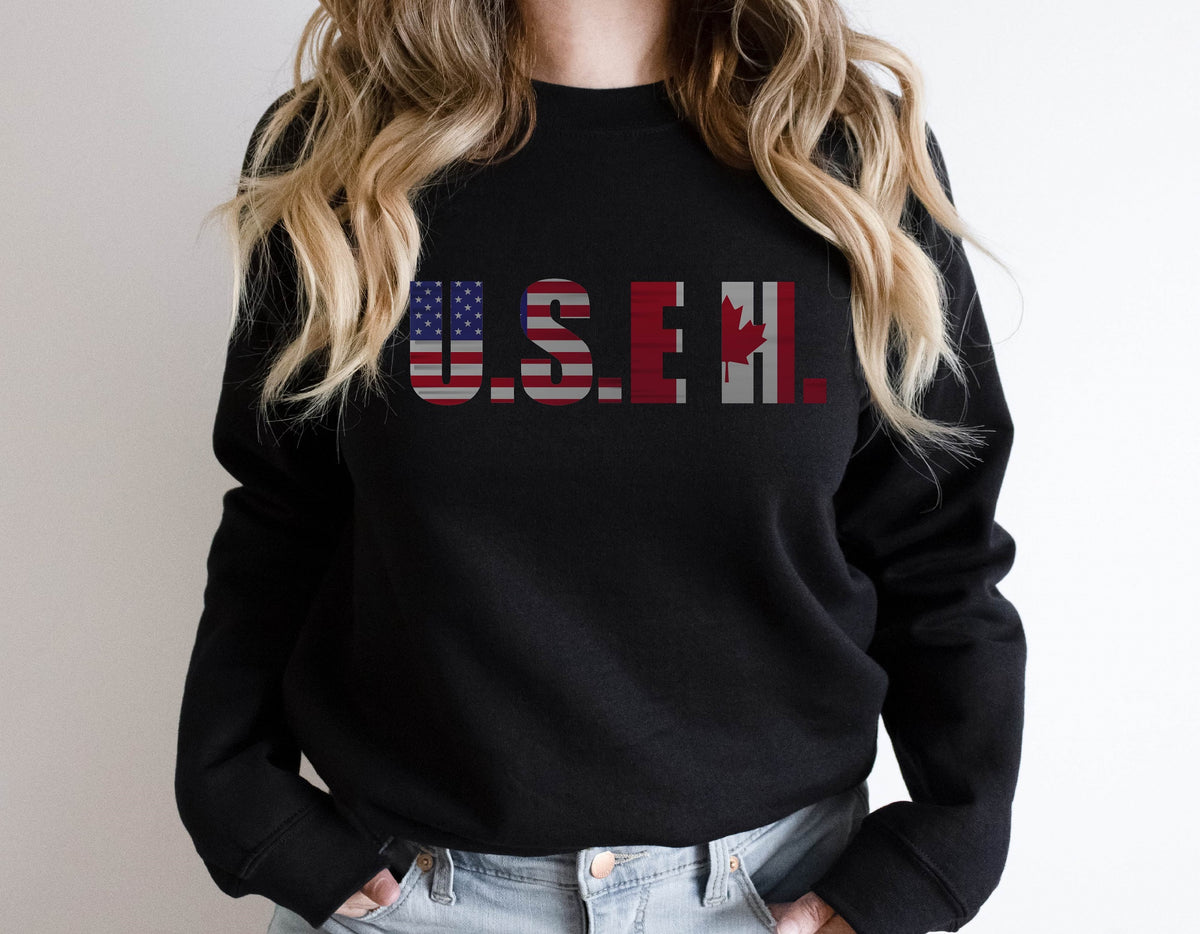 US Eh American Canadian Sweatshirt