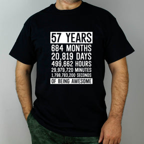 57 Years 684 Months Of Being Awesome T-shirt