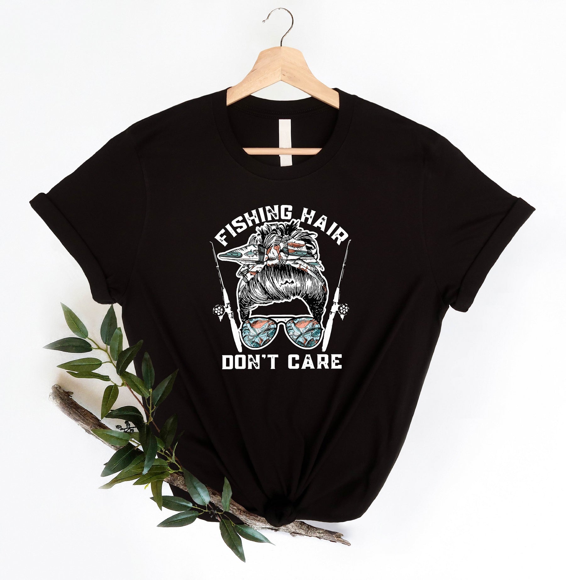 Fishing Hair Don't Care T-Shirt