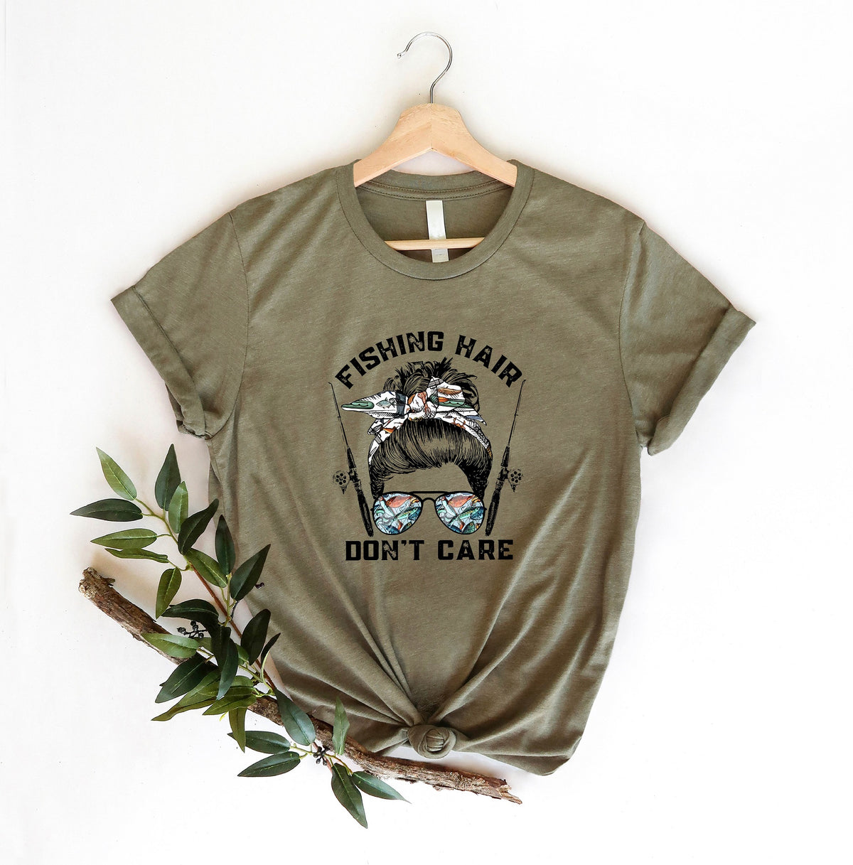 Fishing Hair Don't Care T-Shirt