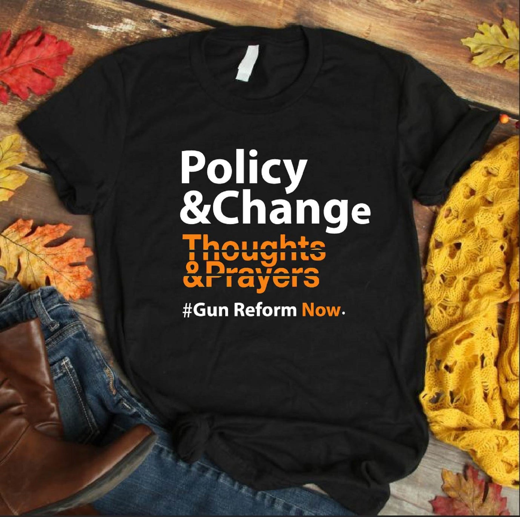 Policy and Change Gun Reform Tee