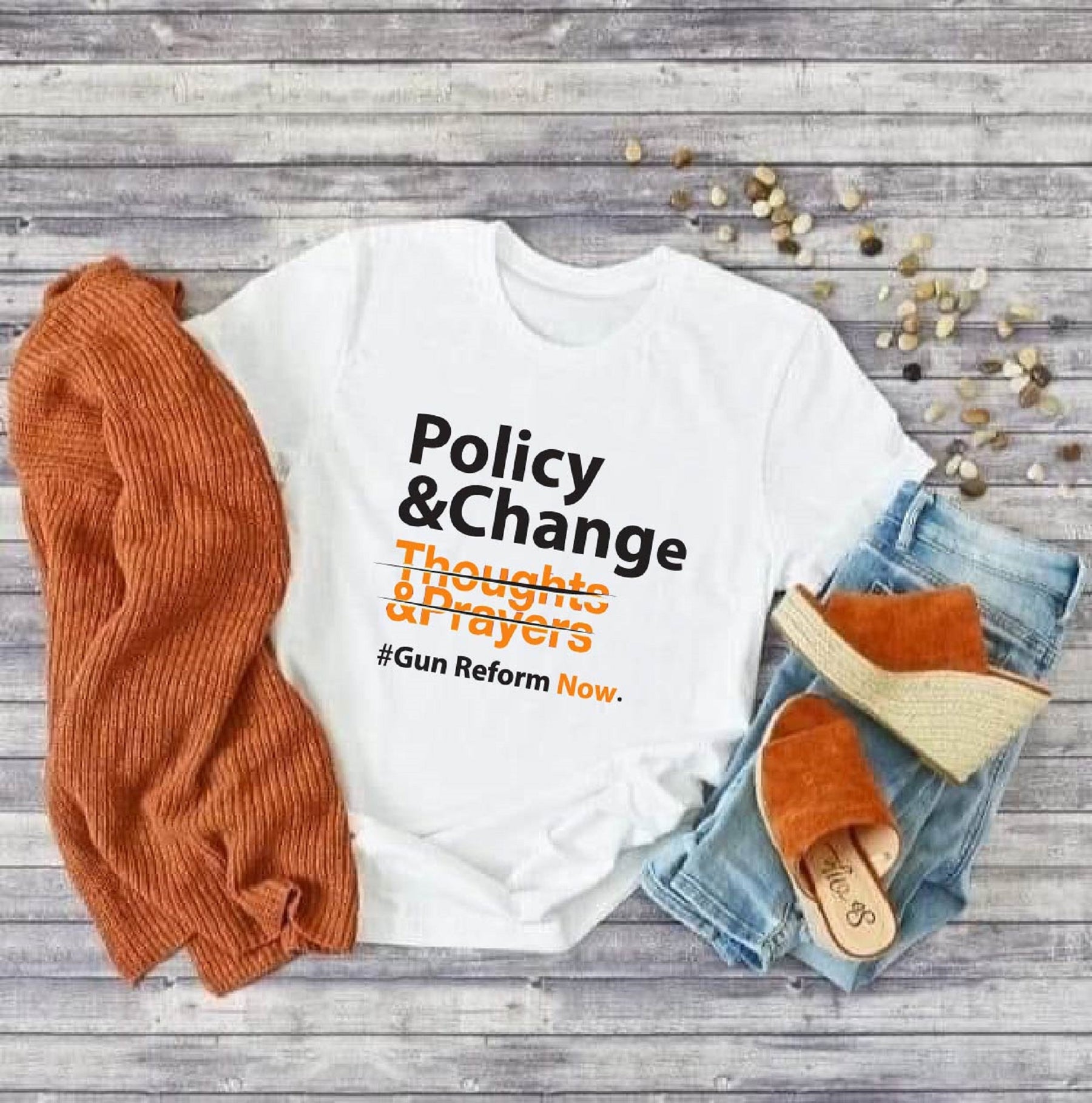 Policy and Change Gun Reform Tee