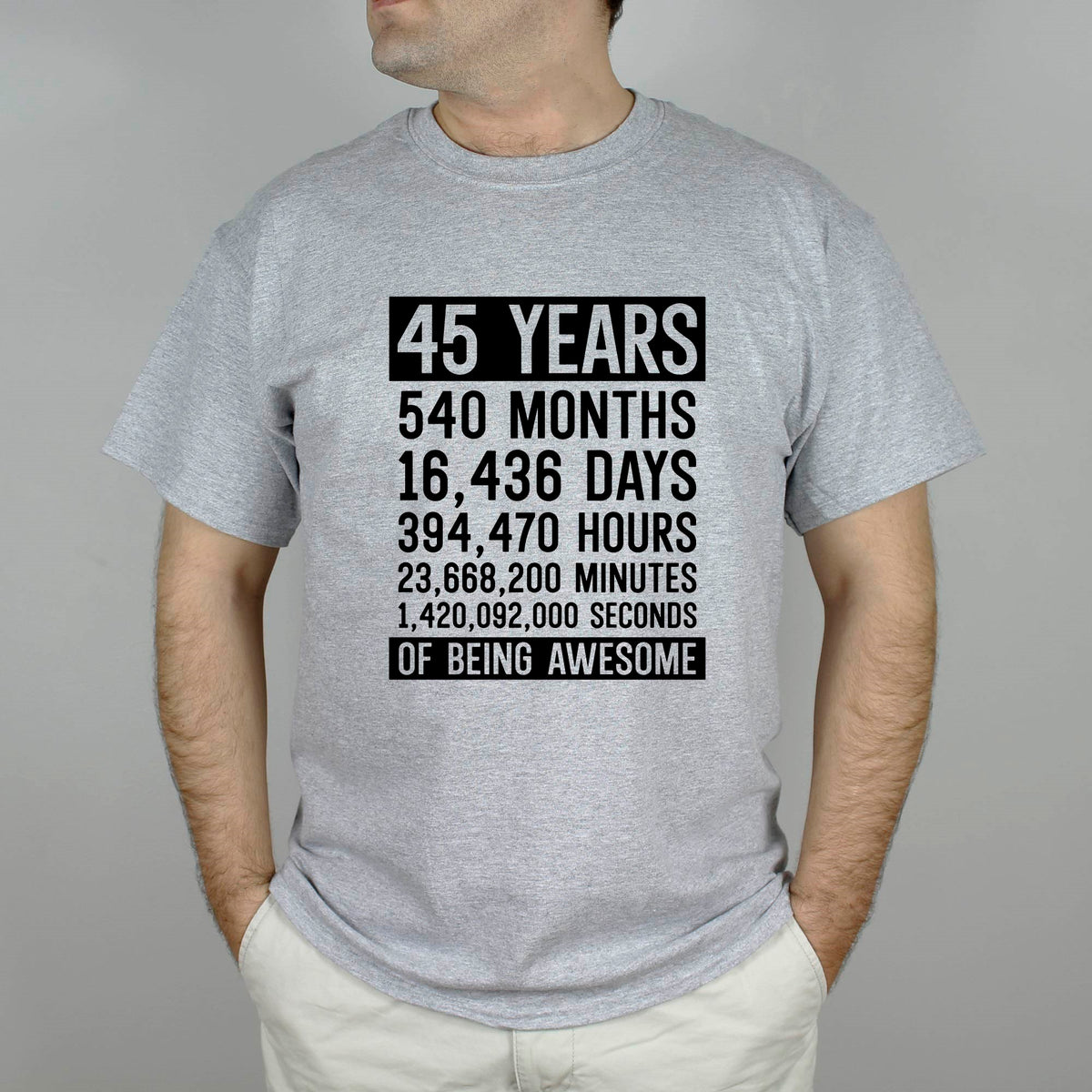 45 Years 540 Months Of Being Awesome T-shirt