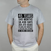 45 Years 540 Months Of Being Awesome T-shirt