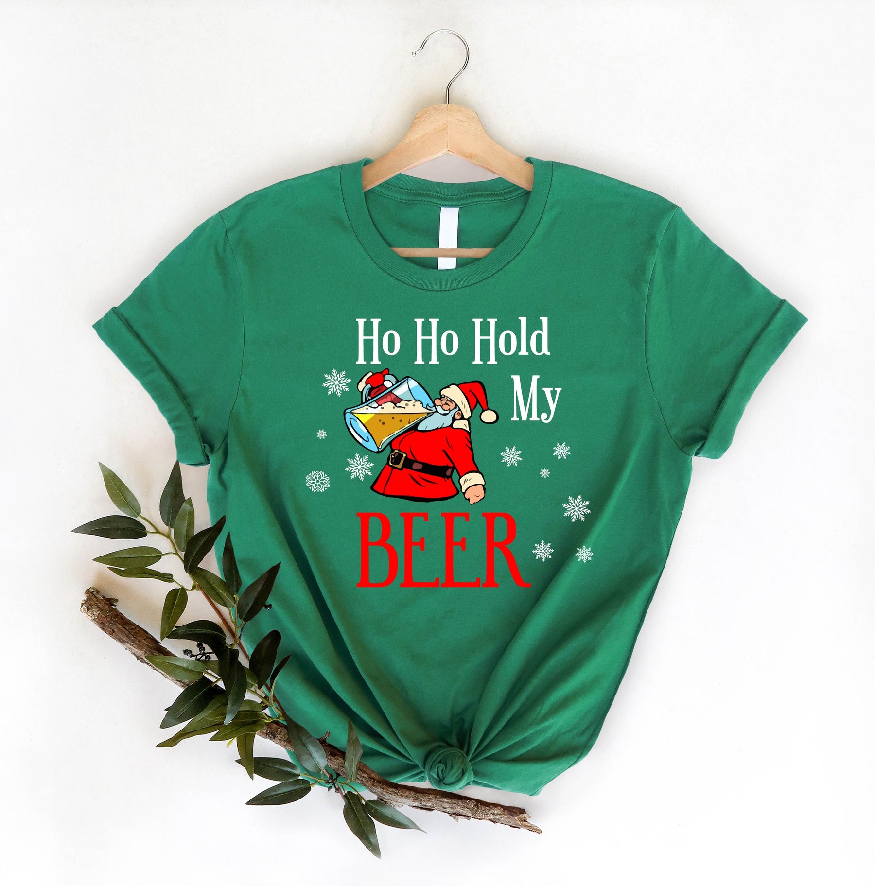 Ho Ho Hold My Beer Santa Claus Shirt