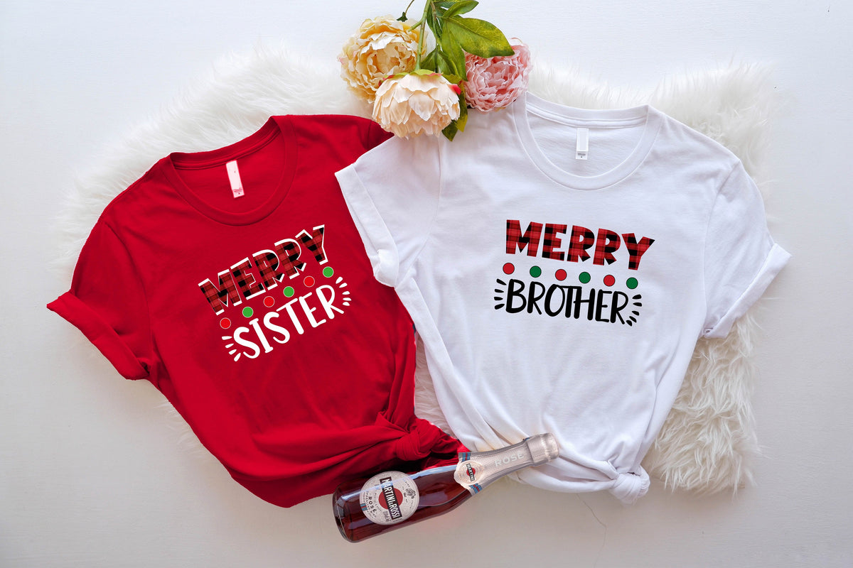 Merry Daddy Mommy Brother Sister Shirt