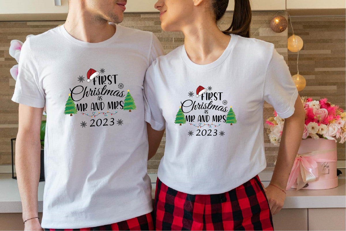 First Christmas As Mr And Mrs 2023 Shirt