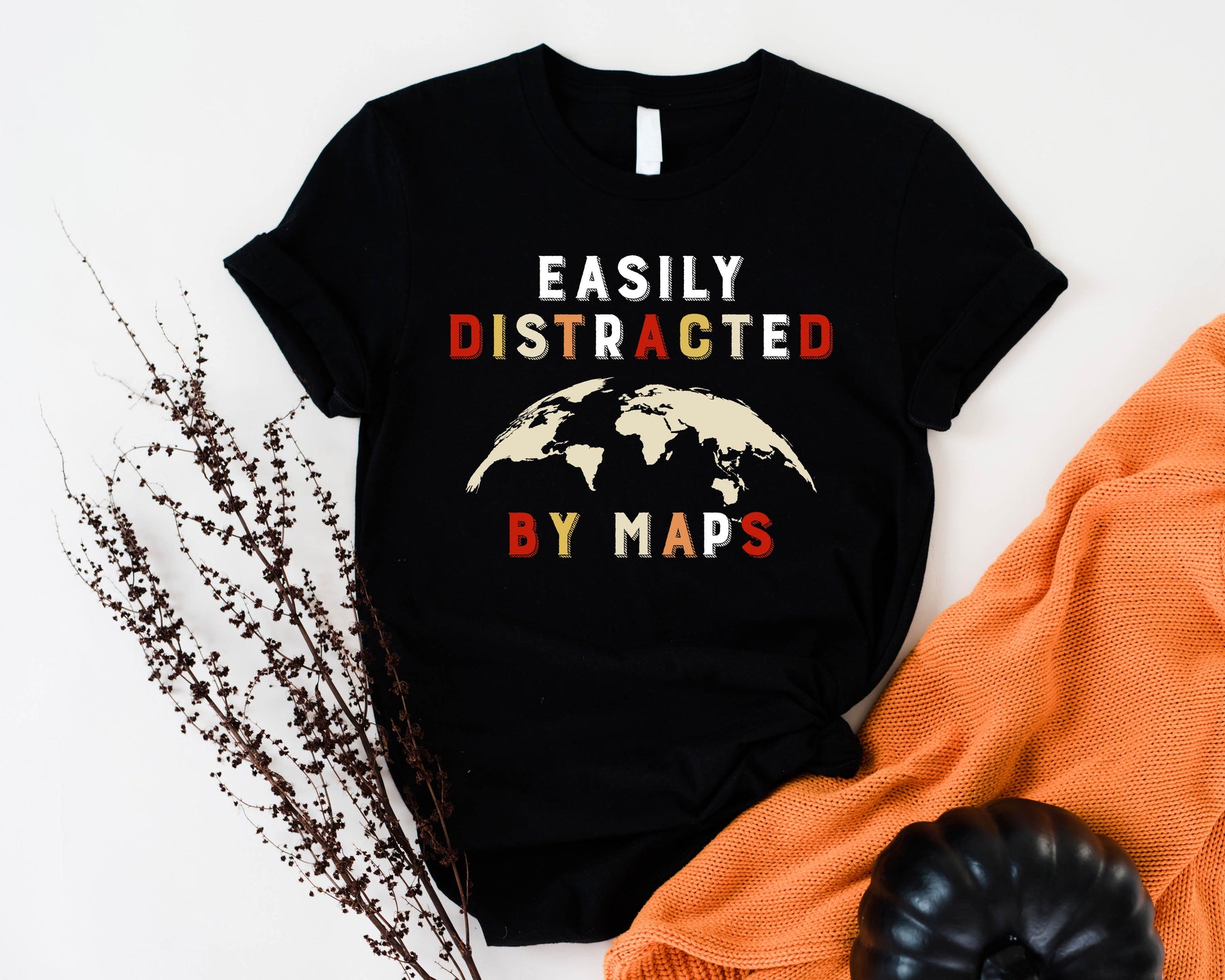 Easily Distracted By Maps Shirt