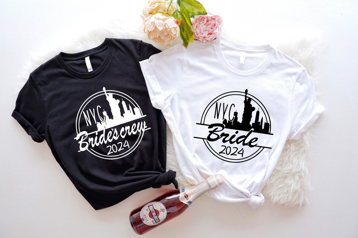 NYC Bride 2024 Shirt, Bride's Crew T-shirt