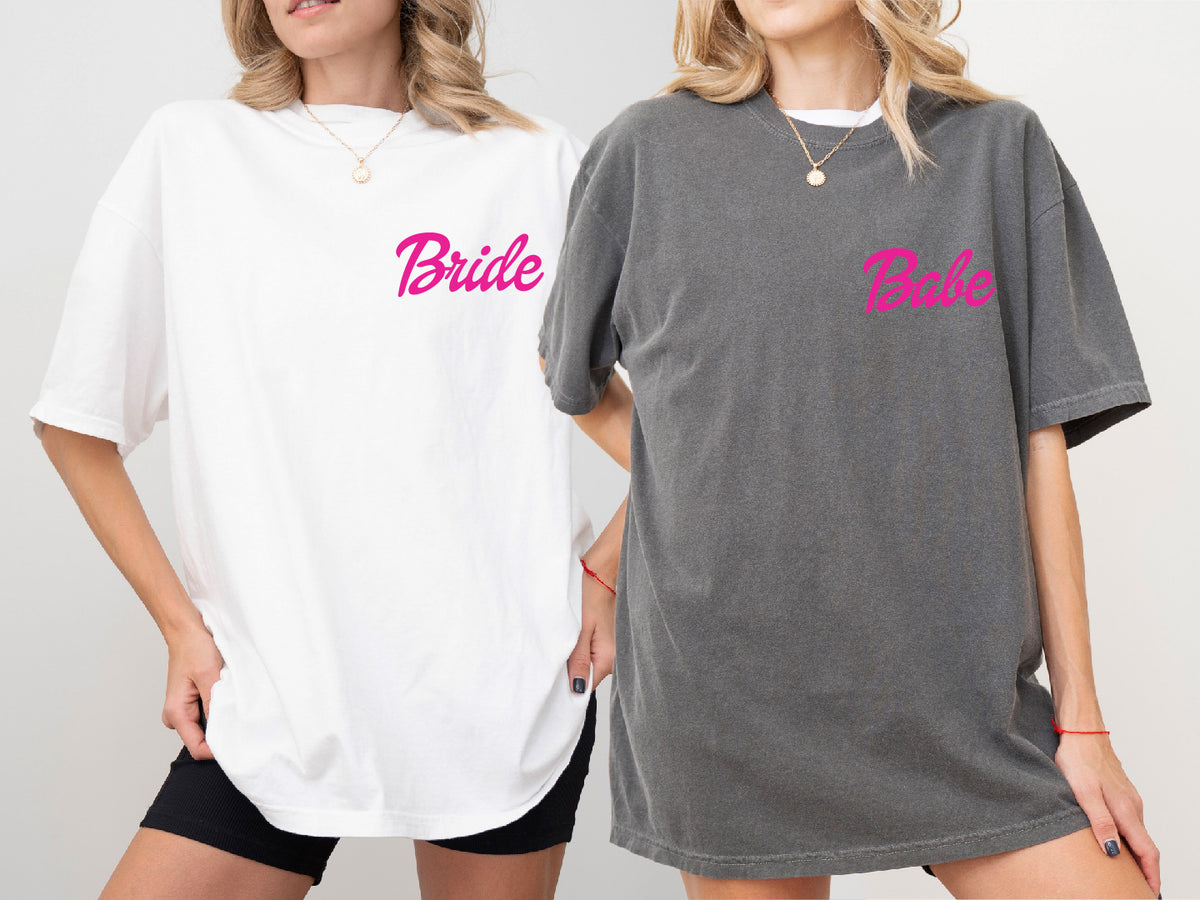 Ivory Pepper Bride, Babe T-Shirt, Comfort Color Bachelorette