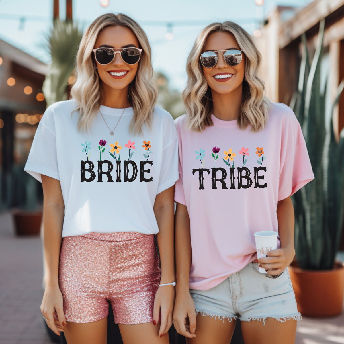 Bride Tribe Shirt, Floral Bachelorette T-shirt