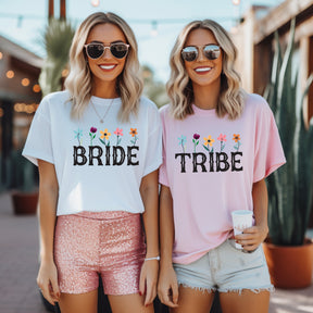 Bride Tribe Shirt, Floral Bachelorette T-shirt