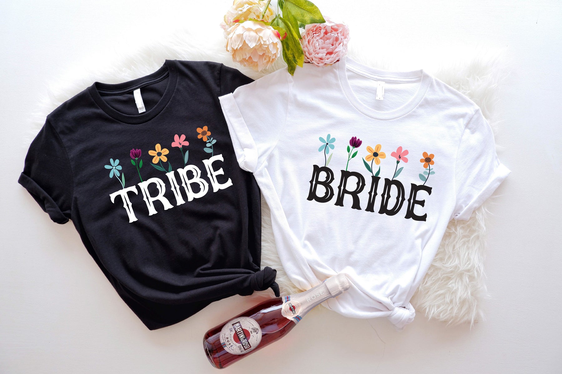 Bride Tribe Shirt, Floral Bachelorette T-shirt